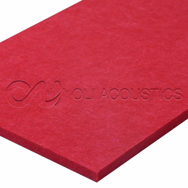 9mm Red Polyester Fiber Acoustic Panels For Hotel Wall